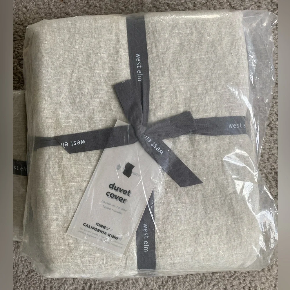 West Elm Cream Duvet Cover Set